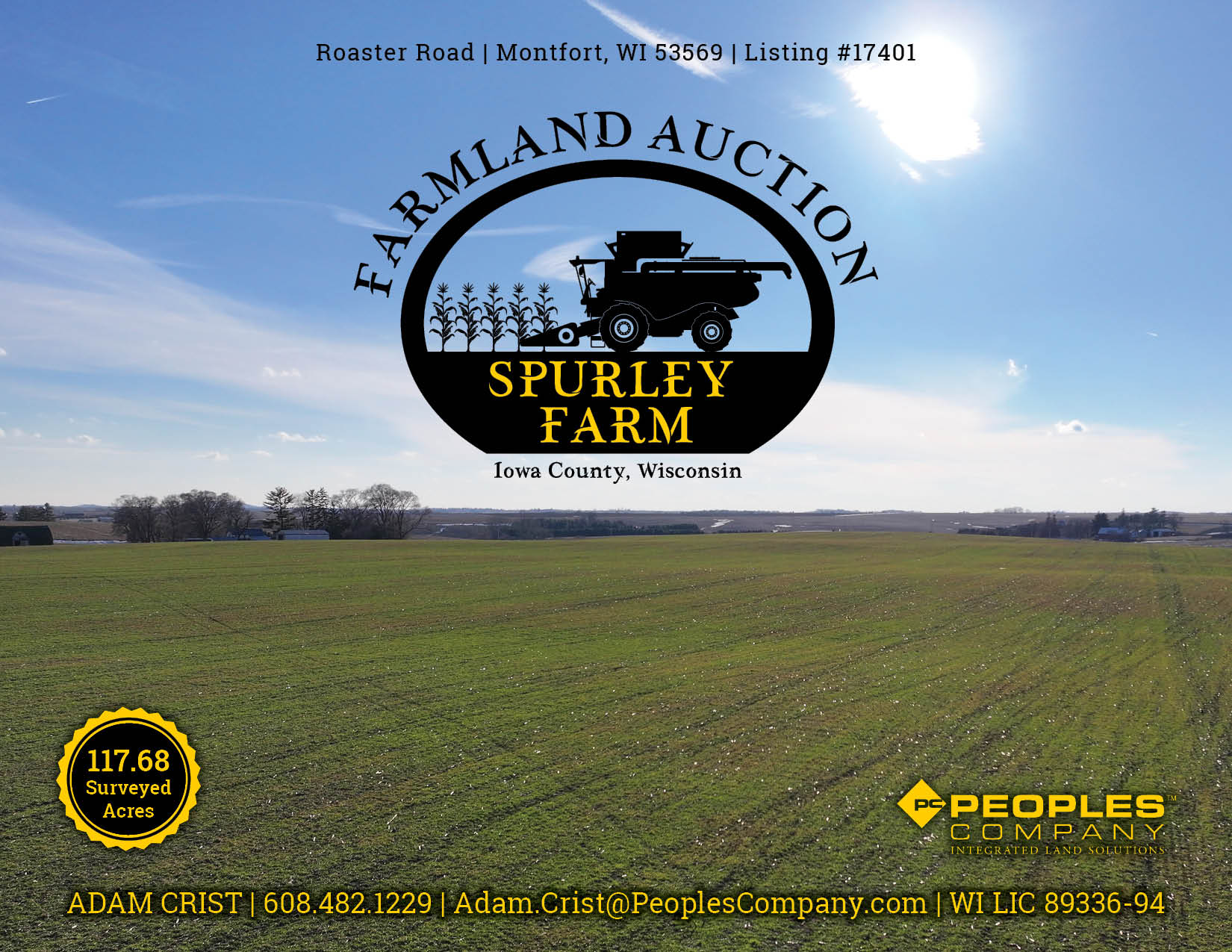 Listing 17401 117.68 acres in WI Peoples Company